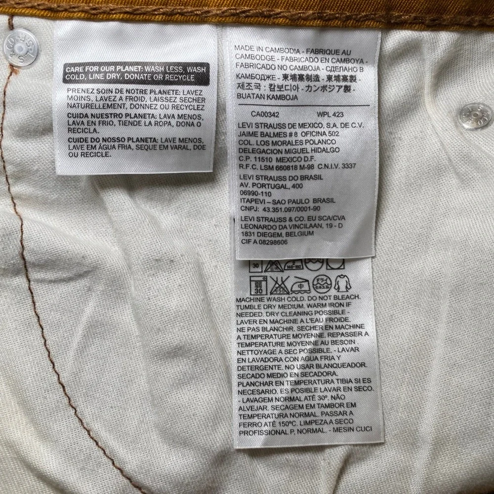 Levis 541 Athletic Fit Stretch Jeans Brown 38x32 Mens